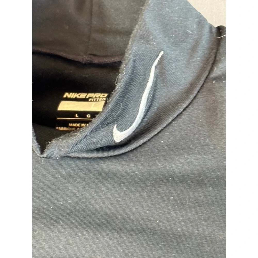 Nike Pro Dri-FIT Princeton Crew Shirt Large Gray‎ Fitted  Long Sleeve Athletic